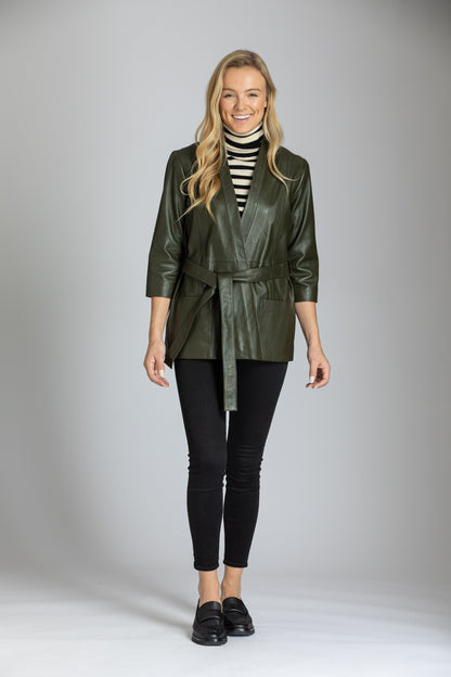 Vintage Luxe Faux Leather Coat