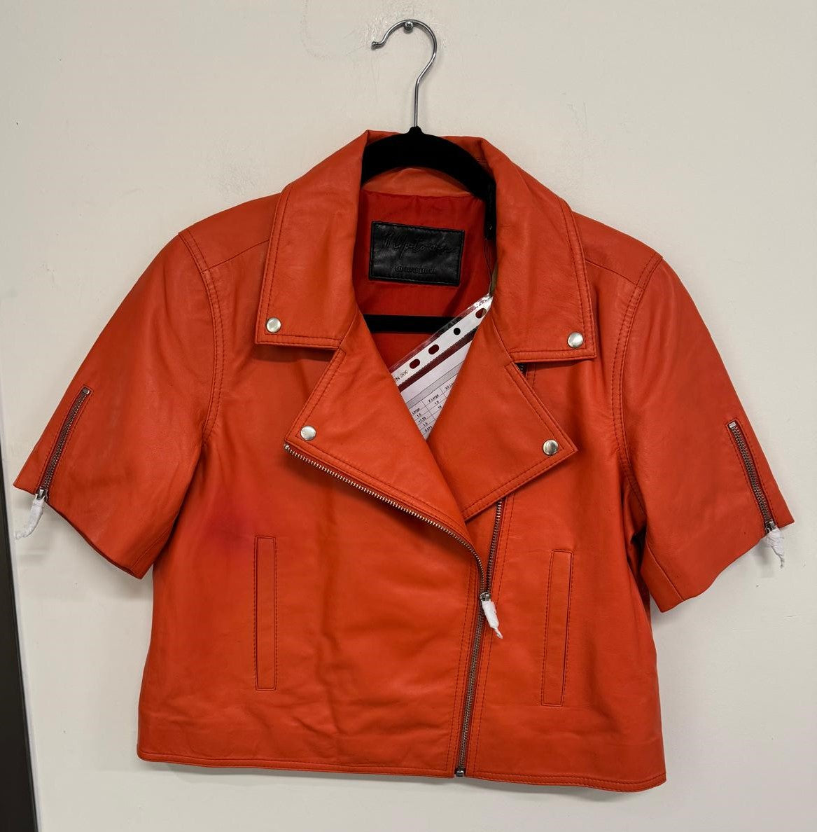Cropped Lamb Leather Jacket With Short Sleeves – 11 Uptown Cropped Lamb Leather Jacket With Short Sleeves – 11 Uptown